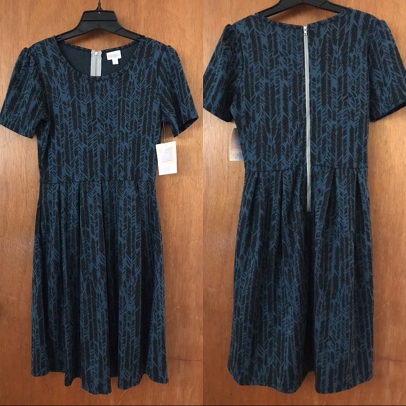 Lularoe Amelia Dress Beautiful Jacquard Fabric NWT - Picture 2 of 7